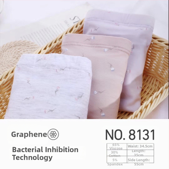 Nėščiųjų kelnaitės su aukštu liemeniu ir grafeno antibakterine savybe, 90–95% medvilnė, kirkšnies pamušalas iš viskozės, tinka visiems sezonams