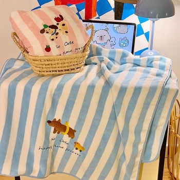 Възрастна хавлия за баня от коралов кадифе, висока абсорбируемост и бързосъхнеща, 300–400 g, 32s прежда