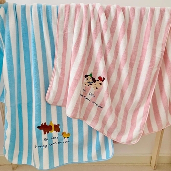 Възрастна хавлия за баня от коралов кадифе, висока абсорбируемост и бързосъхнеща, 300–400 g, 32s прежда