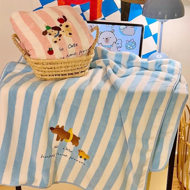 Възрастна хавлия за баня от коралов кадифе, висока абсорбируемост и бързосъхнеща, 300–400 g, 32s прежда