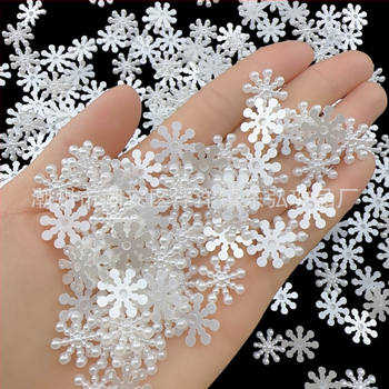 DIY príslušenstvo z ABS plastu s perleťovým leskom, vzor snehová vločka, značka Donghong