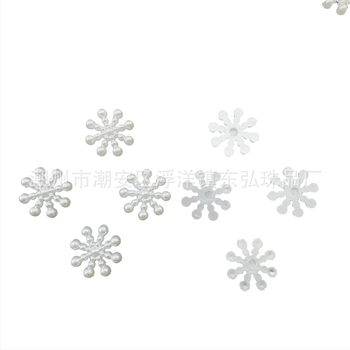 DIY príslušenstvo z ABS plastu s perleťovým leskom, vzor snehová vločka, značka Donghong