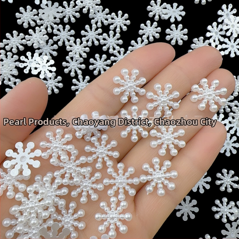 DIY príslušenstvo z ABS plastu s perleťovým leskom, vzor snehová vločka, značka Donghong