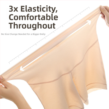 Tehotenské bezpečnostné nohavice, bezšvové, ľahká letná Ice Silk látka, podpora brucha, krátke nohavice z viskózy