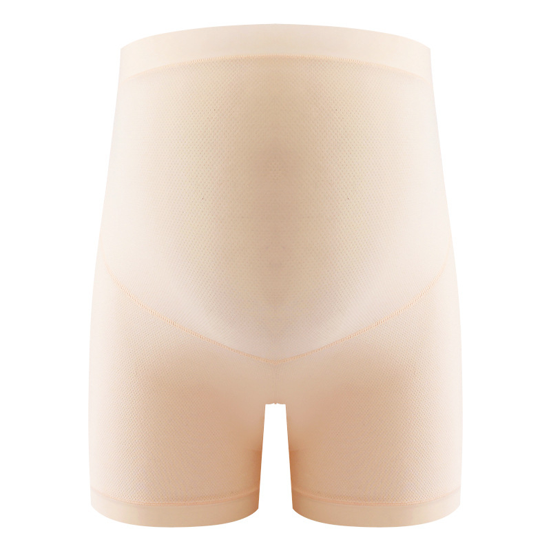 Tehotenské bezpečnostné nohavice, bezšvové, ľahká letná Ice Silk látka, podpora brucha, krátke nohavice z viskózy