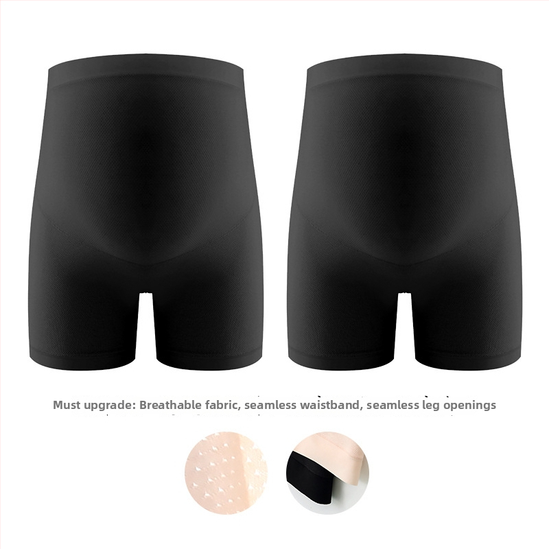 Tehotenské bezpečnostné nohavice, bezšvové, ľahká letná Ice Silk látka, podpora brucha, krátke nohavice z viskózy