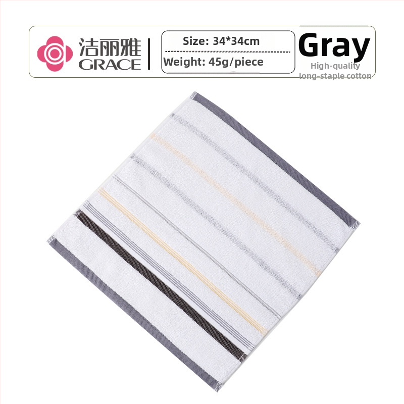Štvorcový uterák na tvár, 100% bavlna, 16-count priadza, 45 g, nasiakavosť vody 5–10 s