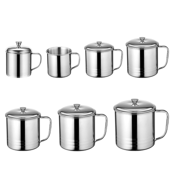 Detský pohár z nehrdzavejúcej ocele 304 s viečkom a držiakom