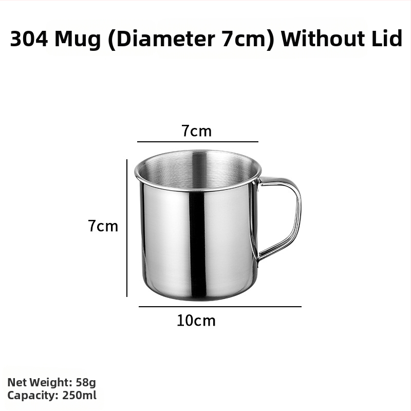 Detský pohár z nehrdzavejúcej ocele 304 s viečkom a držiakom