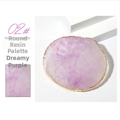 Paleta na nechty s krištáľovo achátovými kameňmi a okrúhlymi okrajmi mušlí, verzia na výstavu, mramorový vzor; Značka: Wanjia Embroidery; Pôvod: Guangzhou; Import: Nie; Licencovaná súkromná značka: Nie