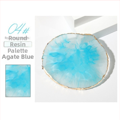 Paleta na nechty s krištáľovo achátovými kameňmi a okrúhlymi okrajmi mušlí, verzia na výstavu, mramorový vzor; Značka: Wanjia Embroidery; Pôvod: Guangzhou; Import: Nie; Licencovaná súkromná značka: Nie