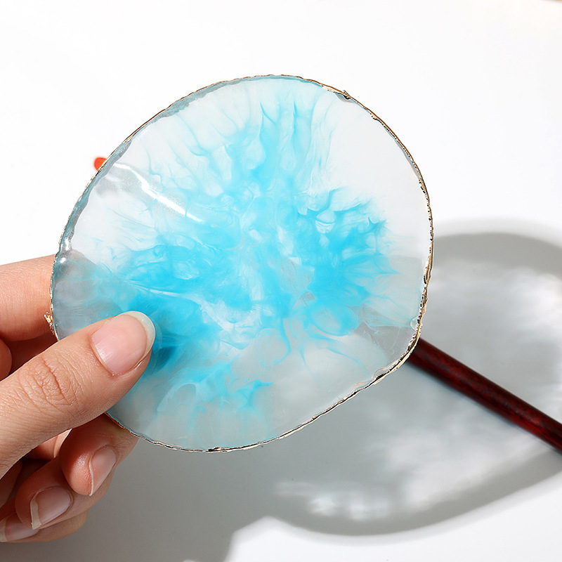 Paleta na nechty s krištáľovo achátovými kameňmi a okrúhlymi okrajmi mušlí, verzia na výstavu, mramorový vzor; Značka: Wanjia Embroidery; Pôvod: Guangzhou; Import: Nie; Licencovaná súkromná značka: Nie