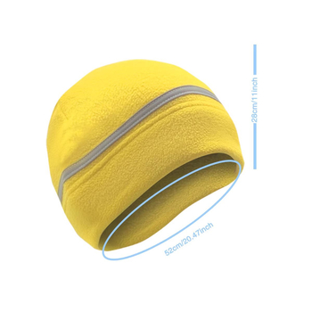 Čiapka z fleecu s reflexnou páskou na vonkajšie zimné športy, unisex, vhodná pre beh a cyklistiku