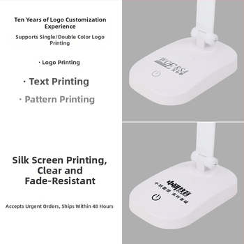 LED skladacia stolná lampa s USB nabíjaním a napájaním zo zásuvky, dotykové ovládanie, stmievateľná a teplotne nastaviteľná farba svetla, s vstavanou batériou