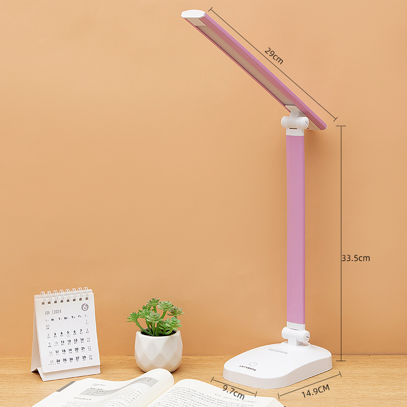 LED skladacia stolná lampa s USB nabíjaním a napájaním zo zásuvky, dotykové ovládanie, stmievateľná a teplotne nastaviteľná farba svetla, s vstavanou batériou