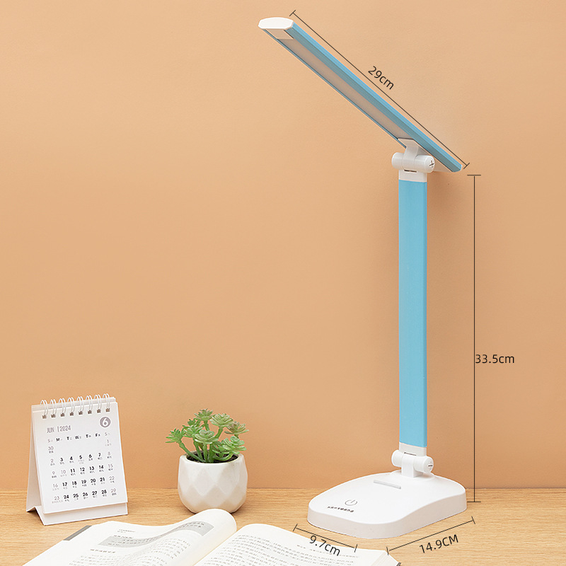 LED skladacia stolná lampa s USB nabíjaním a napájaním zo zásuvky, dotykové ovládanie, stmievateľná a teplotne nastaviteľná farba svetla, s vstavanou batériou