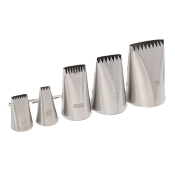 Sada špičiek na pečenie z nehrdzavejúcej ocele 304, jednoradová tkaná zdobovacia špička s pilovitými okrajmi, na zdobenie tort a cookies, JR, hromadné balenie, uvedené 2022