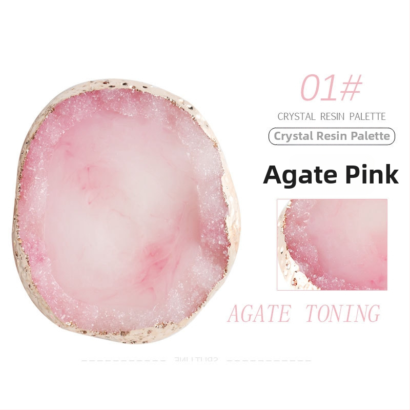 Honuo Japonský štýl manikúry – Displejová doska z agatovej, krištálovej a živicovej pre nechty, rekvizita na fotografovanie