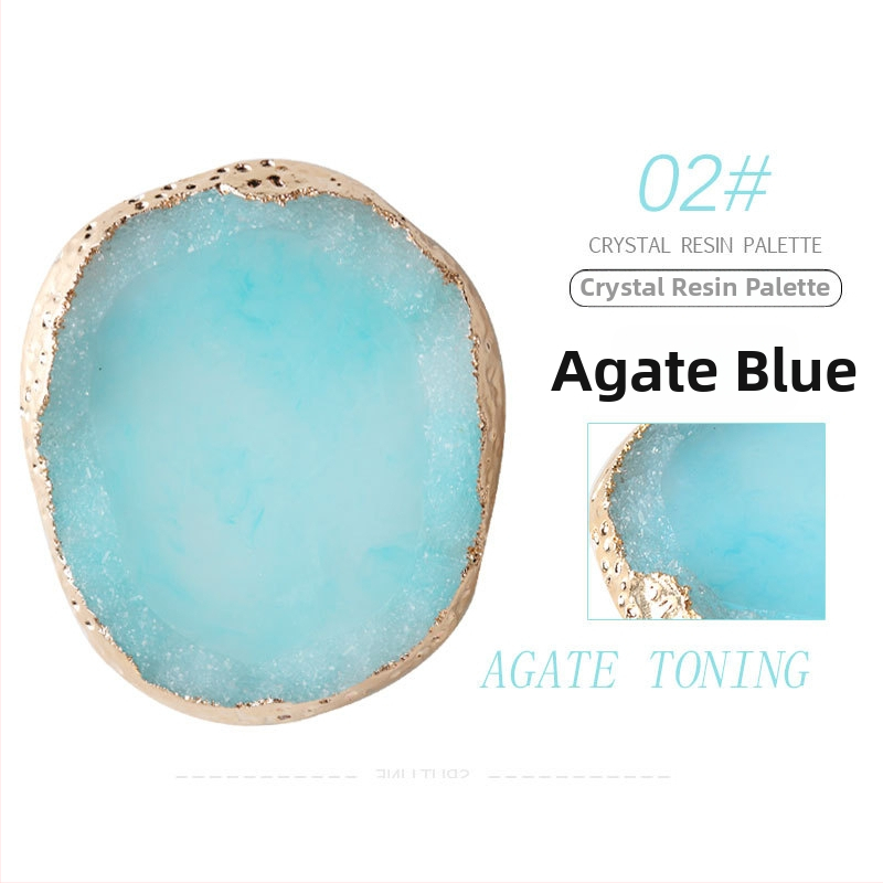 Honuo Japonský štýl manikúry – Displejová doska z agatovej, krištálovej a živicovej pre nechty, rekvizita na fotografovanie