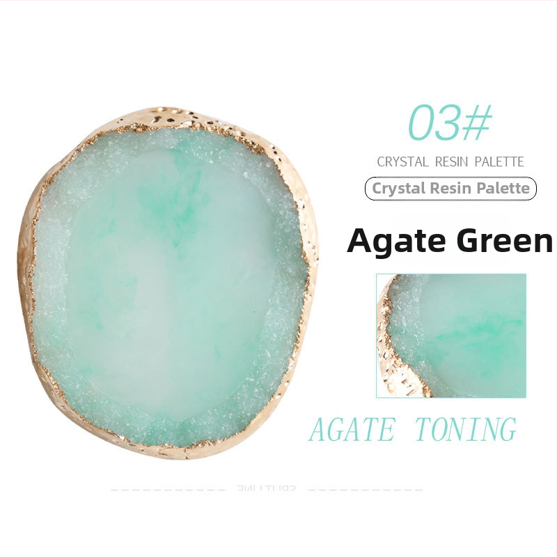 Honuo Japonský štýl manikúry – Displejová doska z agatovej, krištálovej a živicovej pre nechty, rekvizita na fotografovanie