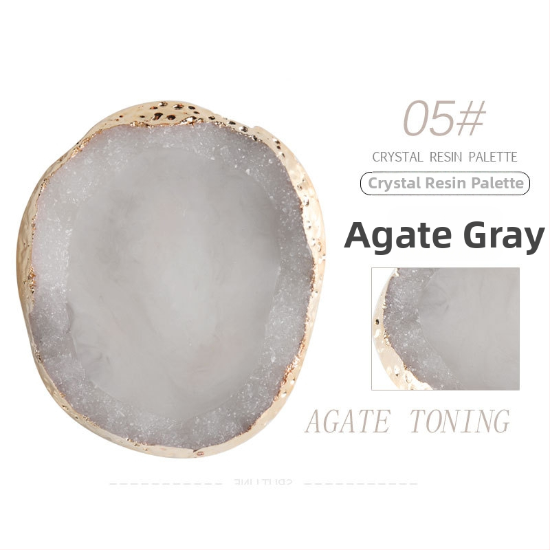 Honuo Japonský štýl manikúry – Displejová doska z agatovej, krištálovej a živicovej pre nechty, rekvizita na fotografovanie