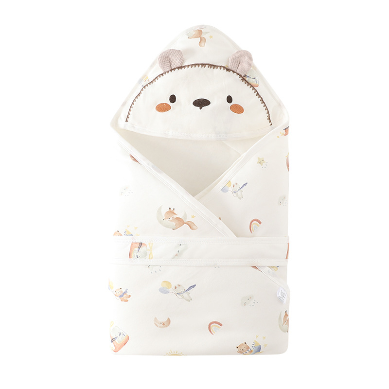 Pătură pentru nou-născuți – bumbac 95%+, umplutură poliester-bumbac, model desen animat, siguranță clasă A, potrivită pentru primăvară, toamnă și iarnă