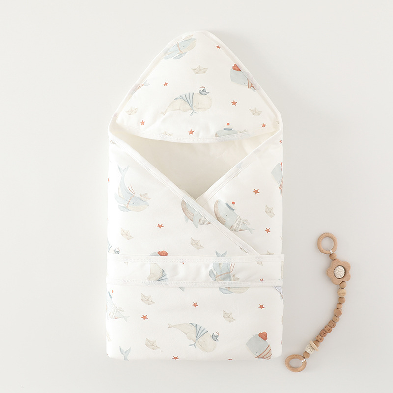 Pătură pentru nou-născuți – bumbac 95%+, umplutură poliester-bumbac, model desen animat, siguranță clasă A, potrivită pentru primăvară, toamnă și iarnă