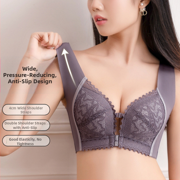 Bezšvová podprsenka v štýle vesty s predným zapínaním, 3/4 košík, hlavný materiál nylon 80–90%, podšívka z elastanu, dizajn bez chrbta s vypchávkami na prsia, priedušný