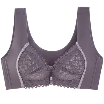 Bezšvová podprsenka v štýle vesty s predným zapínaním, 3/4 košík, hlavný materiál nylon 80–90%, podšívka z elastanu, dizajn bez chrbta s vypchávkami na prsia, priedušný