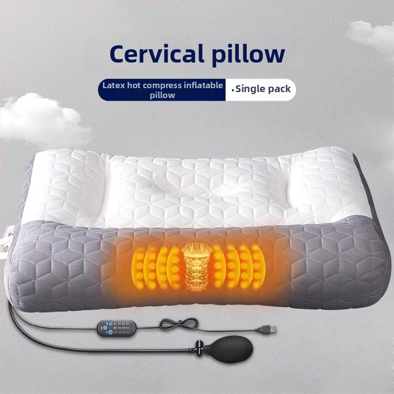 Latexový vankúš na podporu krku, obdĺžnikový tvar, prírodný latex, pletené jadro, výška jadra 10–15 cm