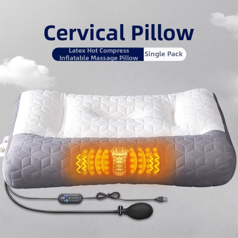 Latexový vankúš na podporu krku, obdĺžnikový tvar, prírodný latex, pletené jadro, výška jadra 10–15 cm