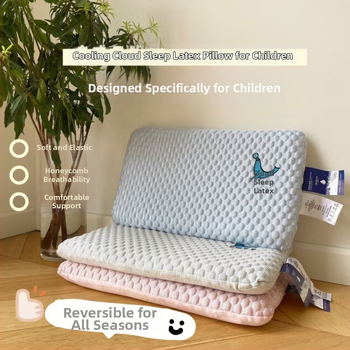 Dieťa latexová vankúš s jadrom ice silk, oválny tvar, latex obsah >90%, vhodný pre deti