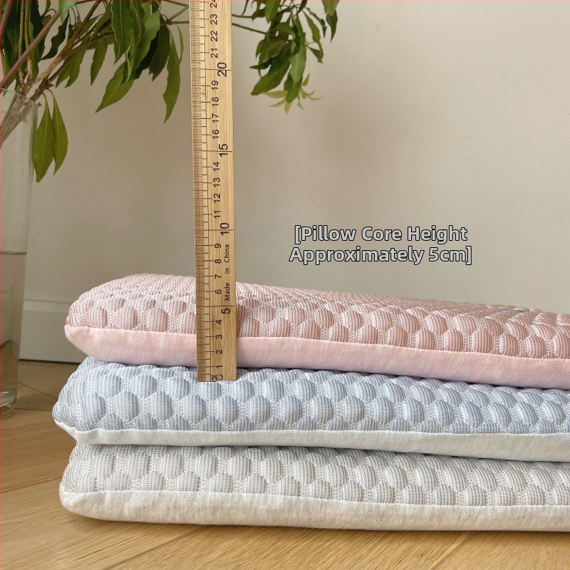 Vaikų latekso pagalvė su ice silk branduoliu, ovalus formos, latekso kiekis >90%, tinkamas vaikams