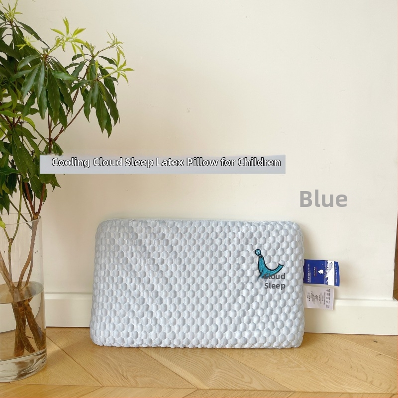 Dieťa latexová vankúš s jadrom ice silk, oválny tvar, latex obsah >90%, vhodný pre deti