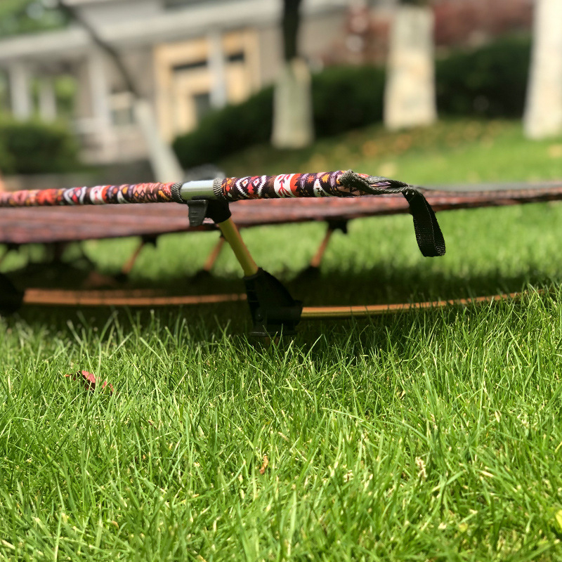 Prenosná zložená kempingová posteľ s hliníkovým rámom, dĺžka 180 cm, Oxford materiál povrchu, hmotnosť 1,95 kg, nosnosť 150 kg