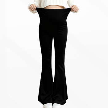 Tehotenské legíny s oporou brucha, vysoký pás, úzky strih, Milk Silk látka, polyester-spandex zmes