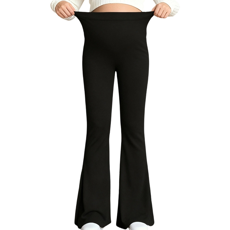 Tehotenské legíny s oporou brucha, vysoký pás, úzky strih, Milk Silk látka, polyester-spandex zmes