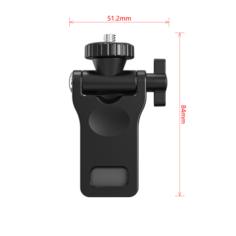 Универсален клип за телефон с резба 1/4 и светлина за снимане, студена обувка; ръчен държач за телефон, лаптоп или таблет