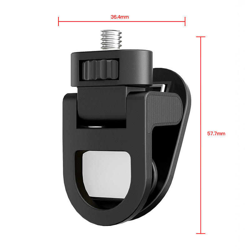 Универсален клип за телефон с резба 1/4 и светлина за снимане, студена обувка; ръчен държач за телефон, лаптоп или таблет