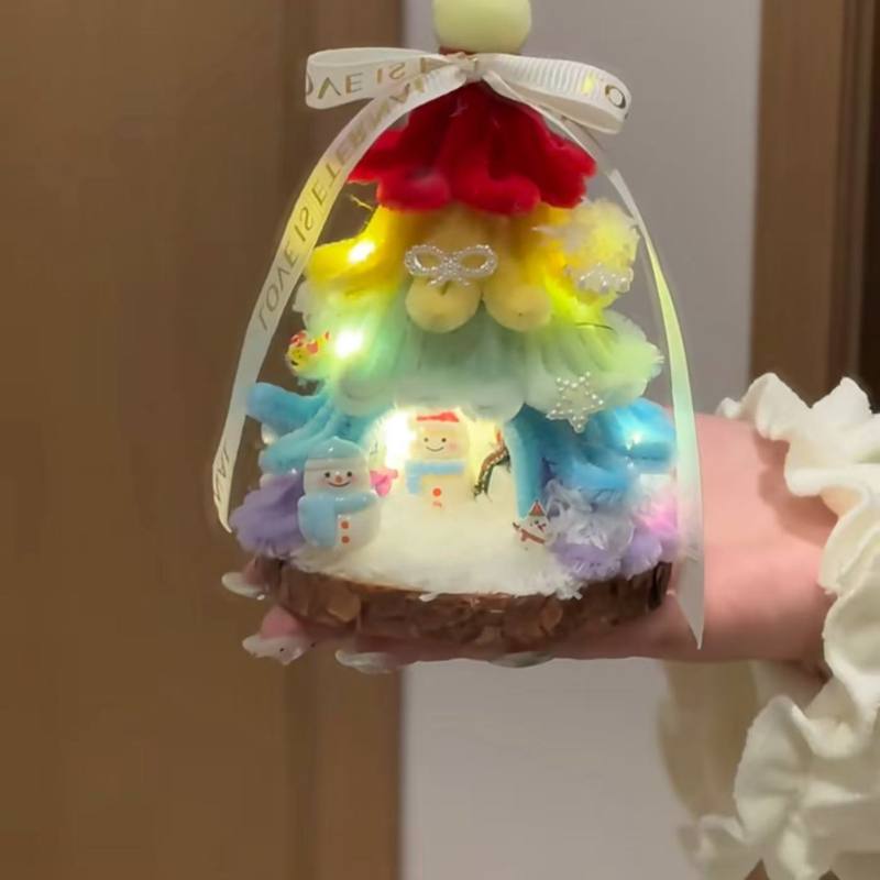 Kit DIY din pluș pentru ornamente de Crăciun pentru brad, stil altul