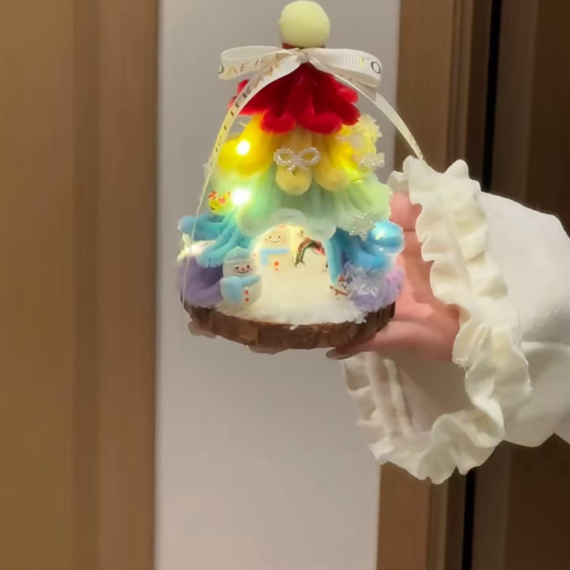 Kit DIY din pluș pentru ornamente de Crăciun pentru brad, stil altul