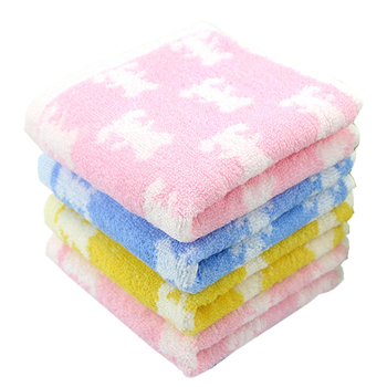 Памучна детска хавлия за лице, 32 нишки, жакардова и права тъкан, под 50 g, 100% памук