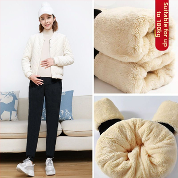 Tehotenské nohavice s flísovým podšitím, hrubé a teplé na zimu, podpora brucha, velúr látka, polyester 95%+