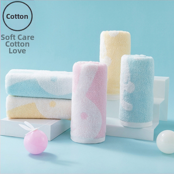 Detský bavlnený Jacquard uterák, 32S priadza, 80–100 g, prispôsobiteľné spracovanie