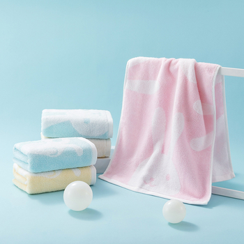 Detský bavlnený Jacquard uterák, 32S priadza, 80–100 g, prispôsobiteľné spracovanie