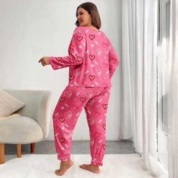 Set: top s dlhým rukávom a dlhé nohavice z imitácie bavlny, okrúhly výstrih, 95% polyester, 5% elastán