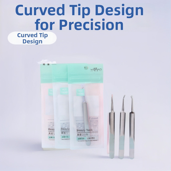 Aknová ihla s ohnutým tvarom (nerezová oceľ; Yu Han značka; životnosť 5 rokov)