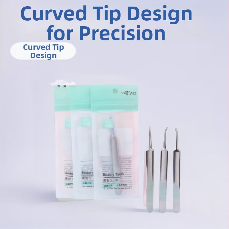 Aknová ihla s ohnutým tvarom (nerezová oceľ; Yu Han značka; životnosť 5 rokov)