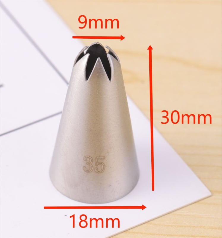 JR zdobička na koláče s 6-zubým dizajnom, z nerezovej ocele 304 – na zdobenie tortov a sušienok