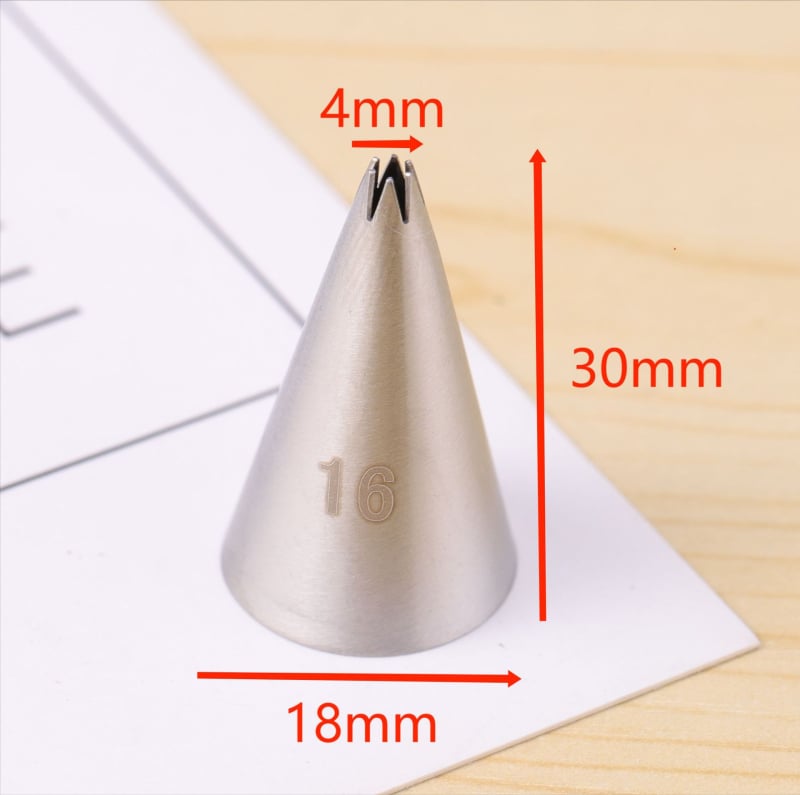 JR zdobička na koláče s 6-zubým dizajnom, z nerezovej ocele 304 – na zdobenie tortov a sušienok